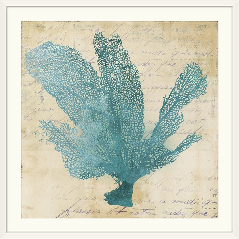 Coral Coastal, 8" H x 8" W x 1.5" D, Canvas