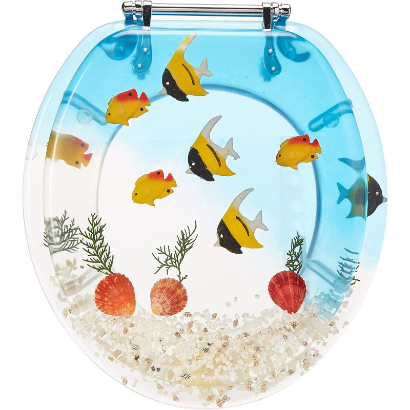 Siège de toilette rond Fish, 19 po
