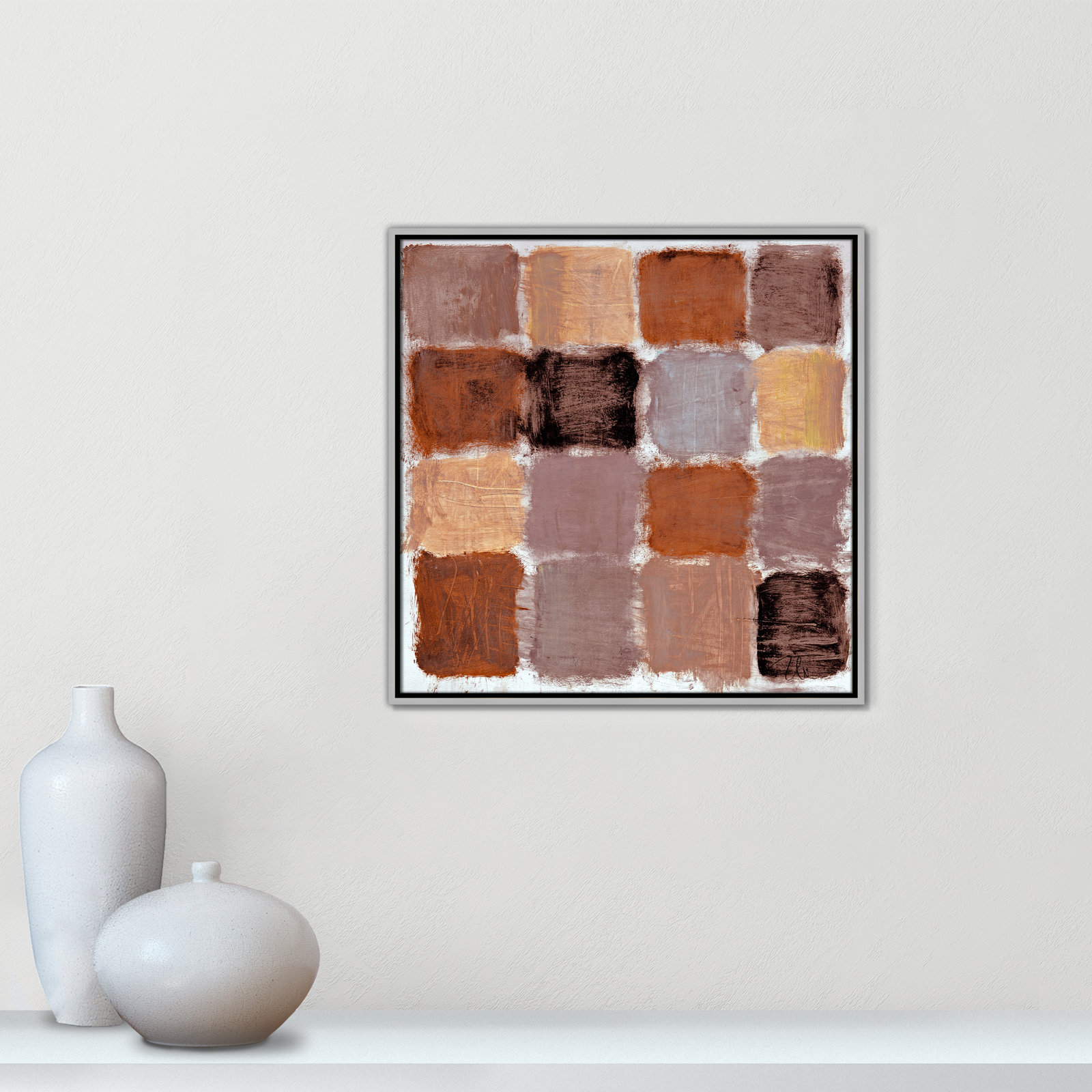 Coppola "Powder Room Spice Reflections" Print, 25.5" H x 25.5" W, Silver