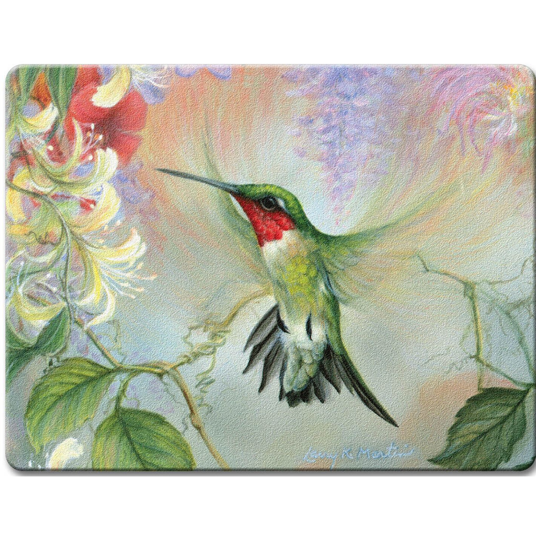 CounterArt Glass Nature's Gift of Feathers Cutting Board CounterArt