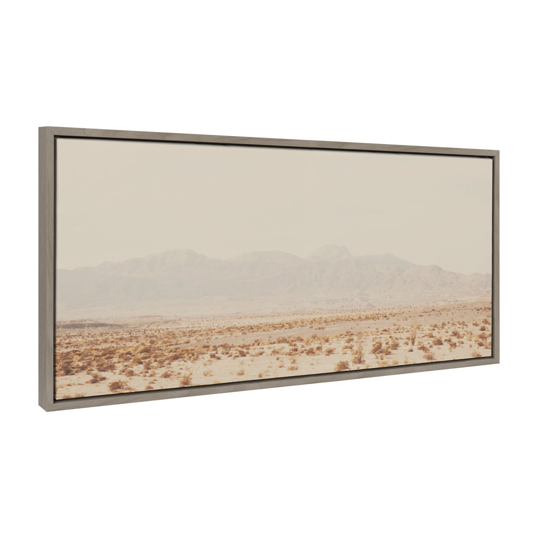 Darrus Modern Desert Mountain Landscape by Laura Evans - Floater Frame Print on Canvas Rosecliff Heights 