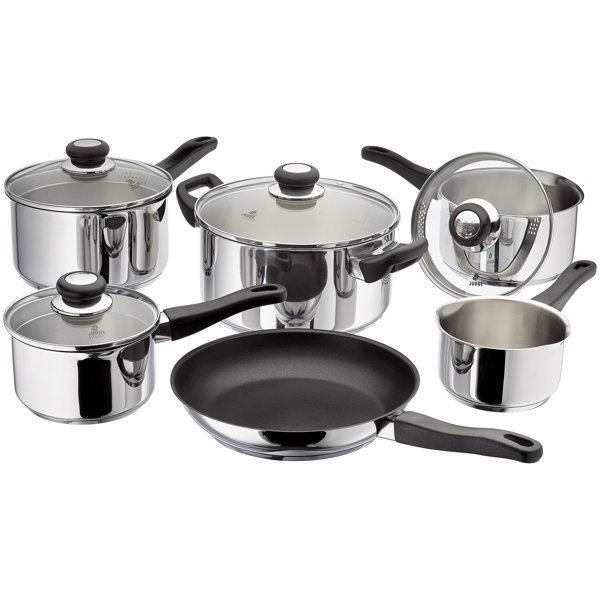 Straight Body 12 PCS Cooking Pots and Pans Cookware Stainless Steel Induction  Casserole Saucepan Pot Set - China Pot Set and Cookware Set price
