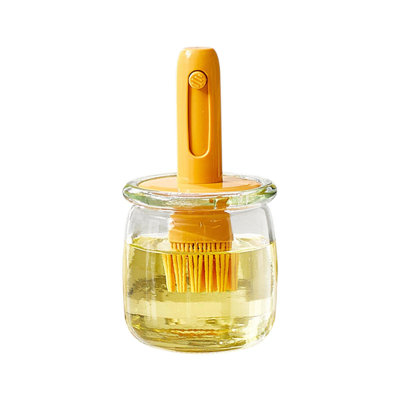 Bouteille d'eau, brosse à huile télescopique, brosse à huile en silicone à haute température avec bouteille pour cuisine, cuisine, barbecue, brosse intégrée, bouteille d'huile