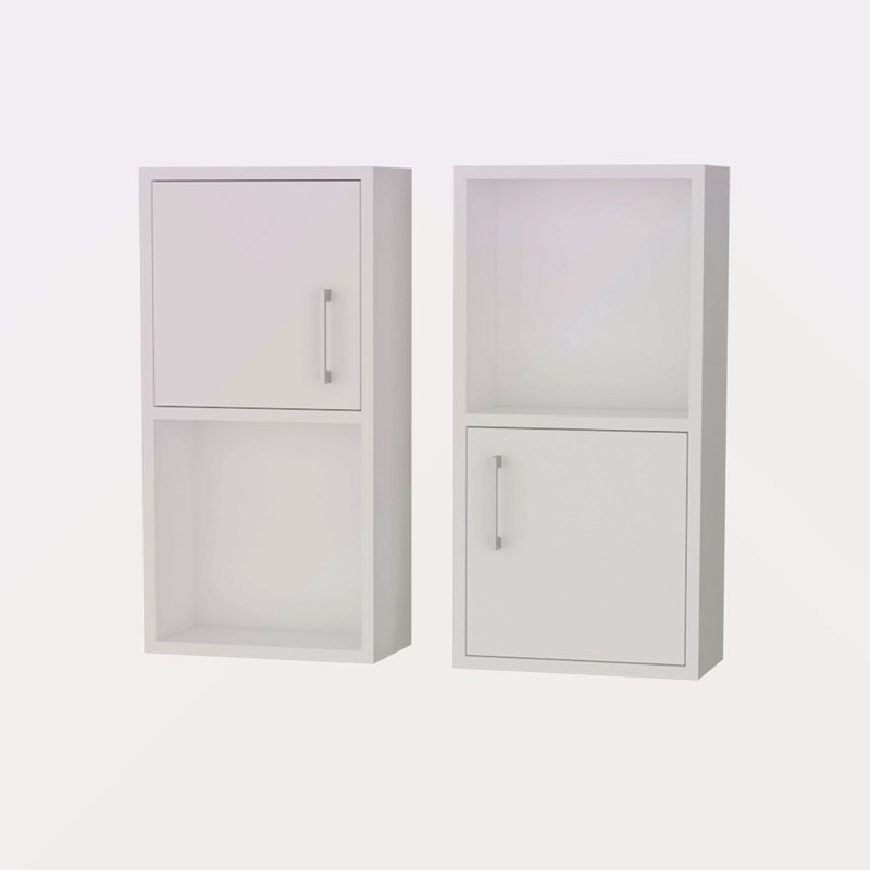 2 armoires à pharmacie avec tablette ouverte, Blanc