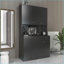 Armoires modernes l 39,4 po x P 15,4 po x H 70,9 po avec 6 portes, 1 tiroir et 1 tablette, panneau de fibres à densité moyenne noir |-306654032