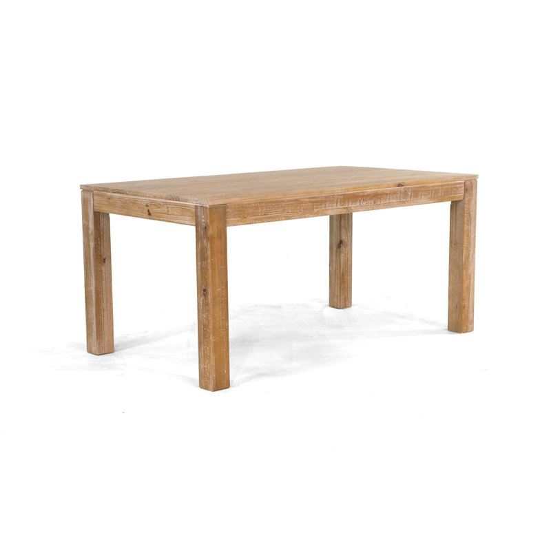Montauk Pine Solid Wood Dining Table, Driftwood