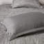 Ensemble d'édredon 7 pièces moderne en tissu gaufré gris pour chambre chic
