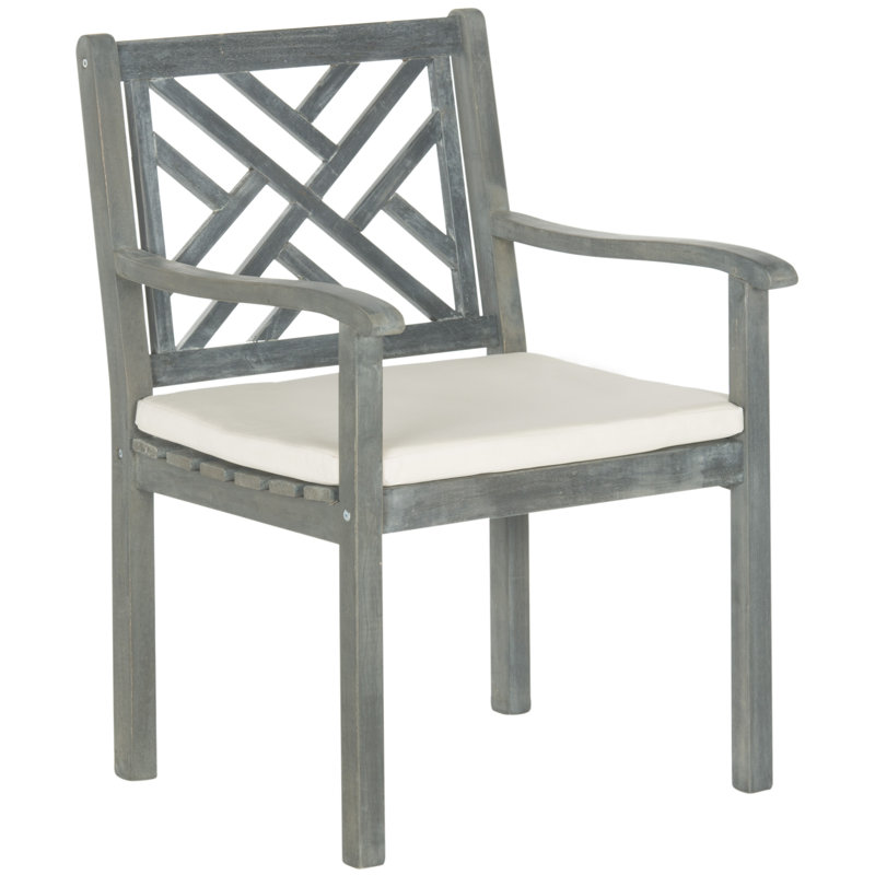 Outdoor Eusden 4 Seater Dining Set with Cushions, Ash Grey/Ecru