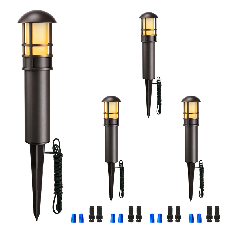 Éclairage de sentier à basse tension 4PK à DEL - Éclairage paysager imperméable pour le jardin extérieur, le chemin et la cour