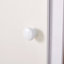 Meuble télé moderne blanc crème avec rangement, bac à litière pour chat avec porte coulissante amovible