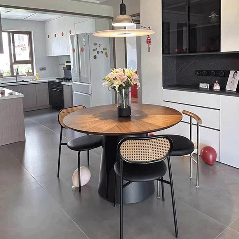 Table de salle à manger simple en bois massif de style américain Pruett, H 29,5 po x L 59 po x l 59 po