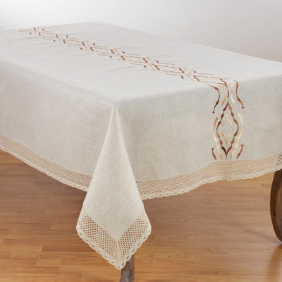Nenana Crochet Trimmed Tablecloth