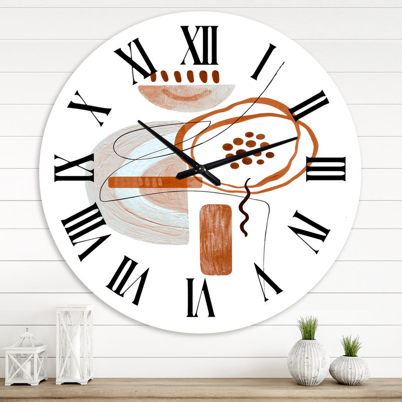 Minimal Compositions Of Abstract Faces III - Modern Wall Clock, Large