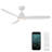 Skylark 3 - Blade Indoor/Outdoor Smart Ceiling Fan with Adjustable CCT 2700K-3000K-4000K-5000K LED Light Kit and Remote Control Included, Works With Alexa and iOS or Android App-528394842-528394843