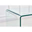 Table d'appoint transparente - Ajoute une touche de modernité à votre intérieur. Table de bout en verre courbé. Facile à nettoyer et à entretenir pour un look impeccable.