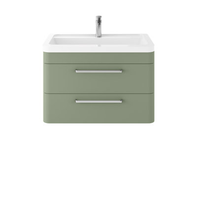 Solar 807mm Single Bathroom Vanity with Integrated Vitreous China Basin
