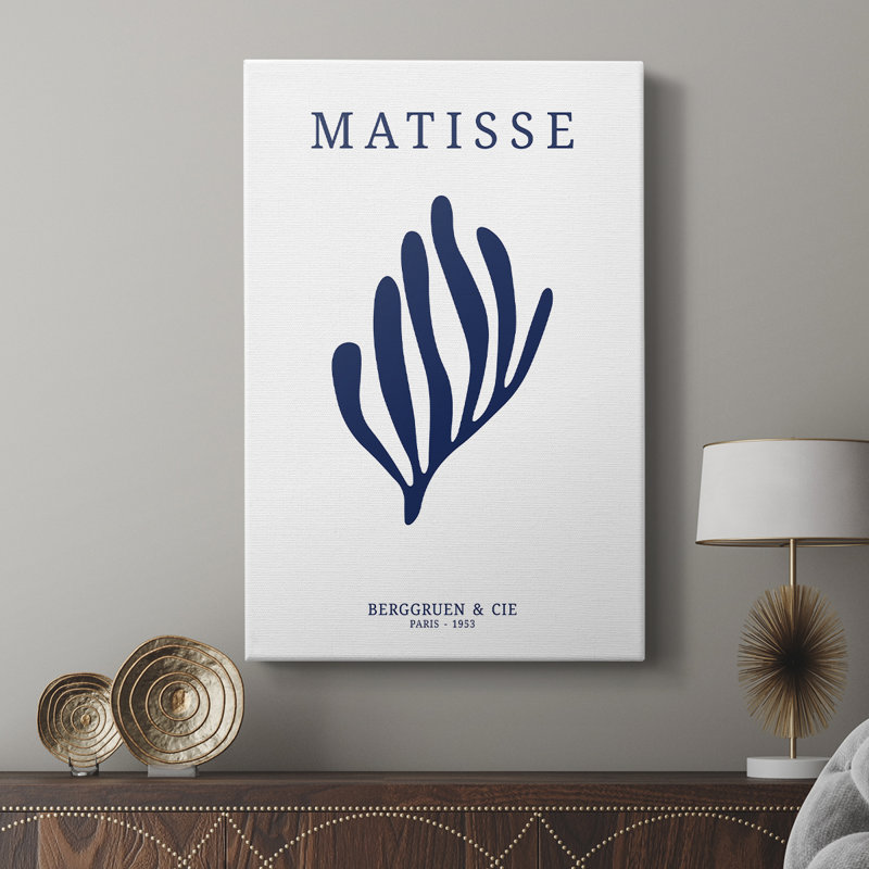 Matisse CDX III, reproduction d'art encadrée Cavas, H 18 po x l 12 po, Bleu