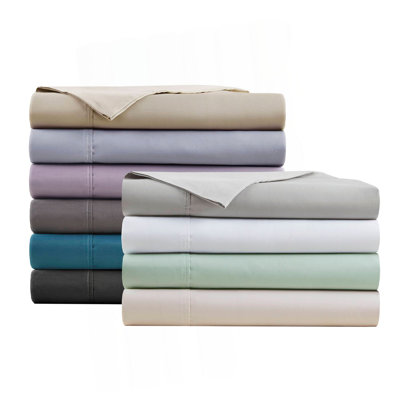 Ensemble de draps 4 pièces en mélange de coton rafraîchissant
