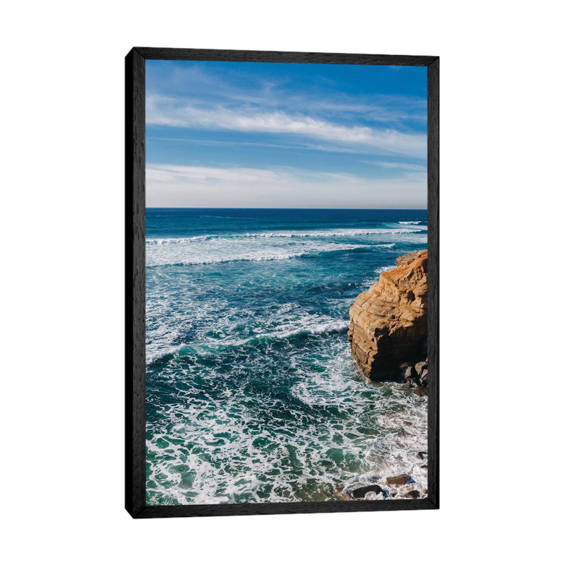Sunset Cliffs III by Bethany Young - Print on Canvas, 66.04cm H x 45.72cm W x 3.81cm D, Black Framed