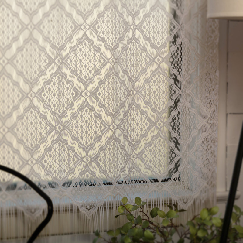 Romain Sheer Single Curtain Panel, 48" W x 63" L, White