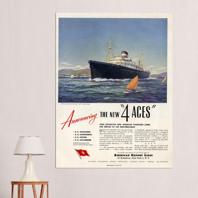 Cunard Line - Wrapped Canvas Rectangle Print
