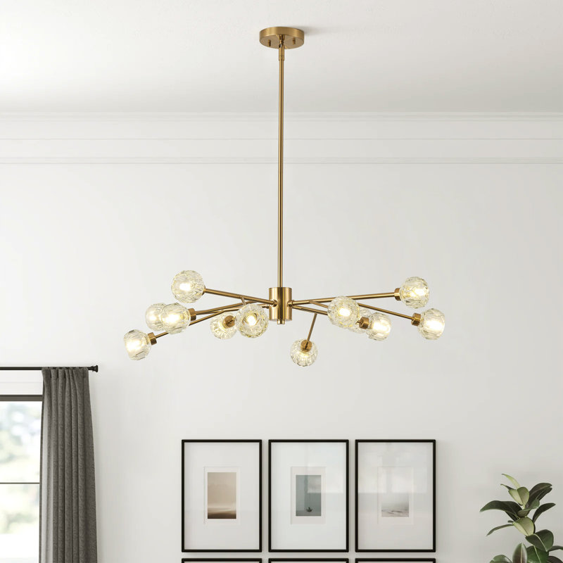 Luminaire suspendu en verre 12 lumières