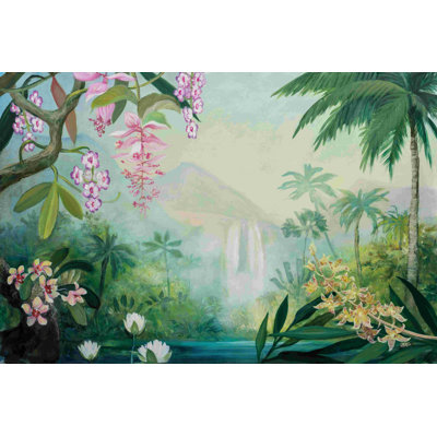 «Tropical Falls» par Julia Purinton, peinture sur toile tendue