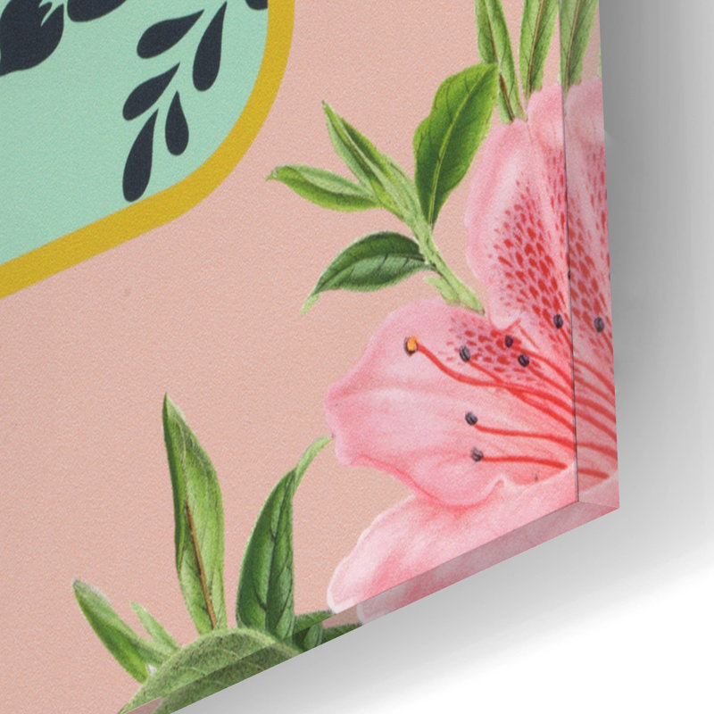  «Floral Cosmetics I» par Dean Russo, art mural en verre acrylique, 12 po x 12 po