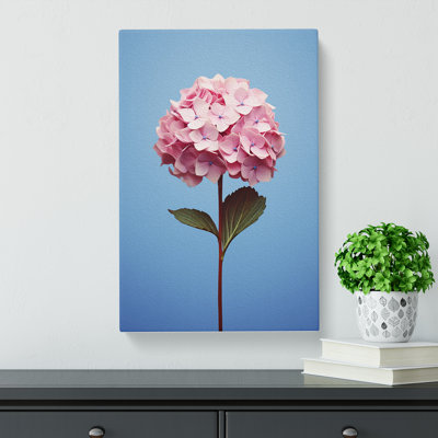 Hydrangea Minimalism Art No.3 - Wrapped Canvas