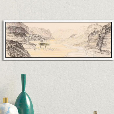 Nahal Nekarot by Itzu Rimmer - Panoramic Print on Canvas