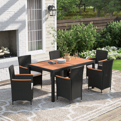 Callan Rectangular 6 - Person 59.05" Long Dining Set with Cushions