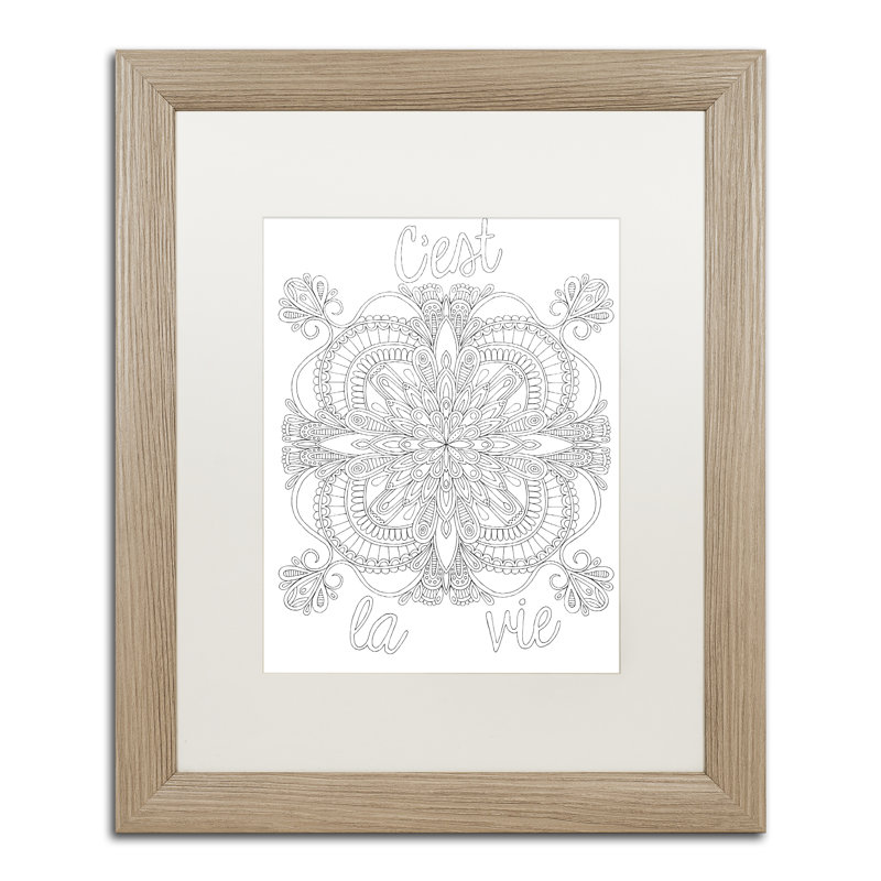 «Inspirational Quotes», impression sur toile encadrée, H 20 po x l 16 po x P 0,5 po, Blanc, Cadre noir