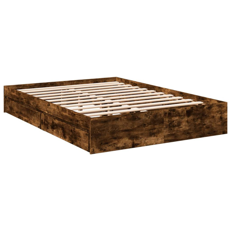 Greger Bed, Smoked Oak, 135 x 190cm