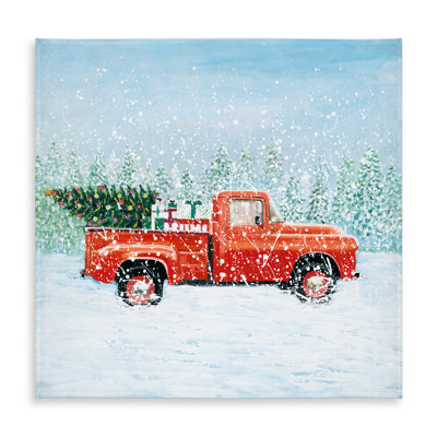 Christmas Tree Truck Tablecloth | Indoor/Outdoor Home Decor
