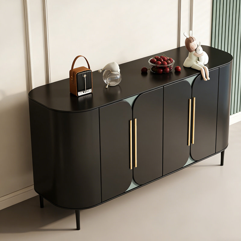 Buffet de style moderne et minimaliste, Noir