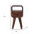 16" Chestnut Solid Wood Square One Drawer Nightstand