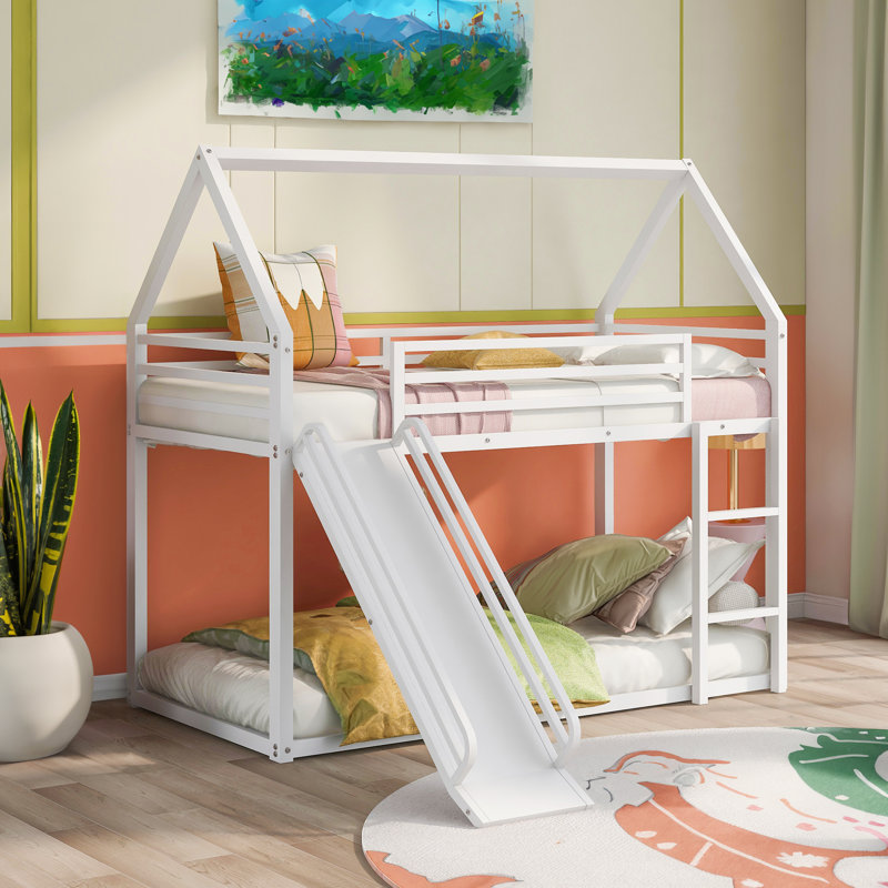Jacki Kids Twin Over Twin Bunk Bed, White