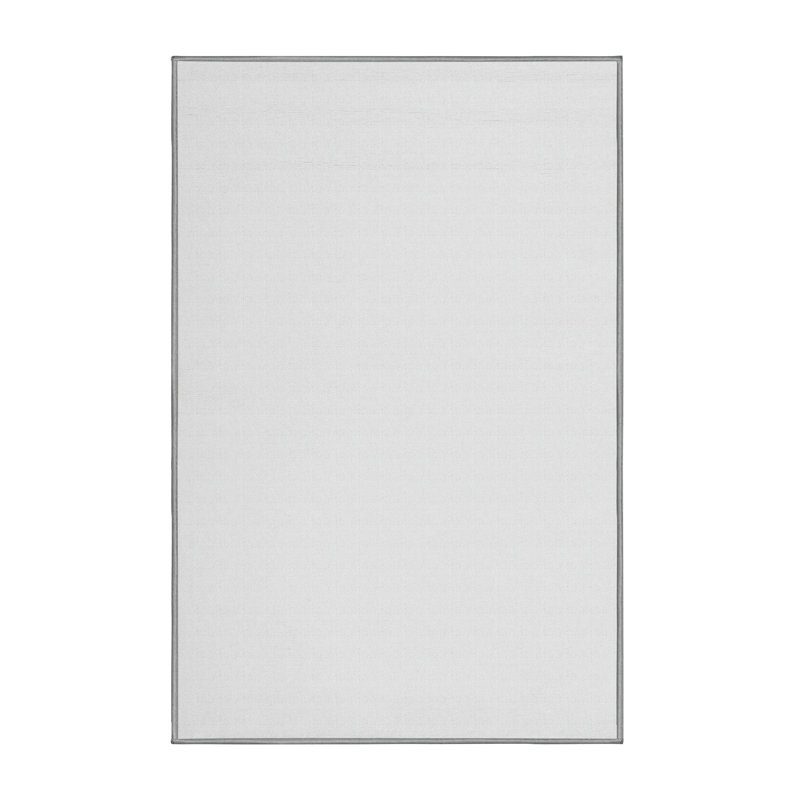 Tapis blanc en chenille tissé à la machine Gardiner, Rectangle 3 pi x 5 pi