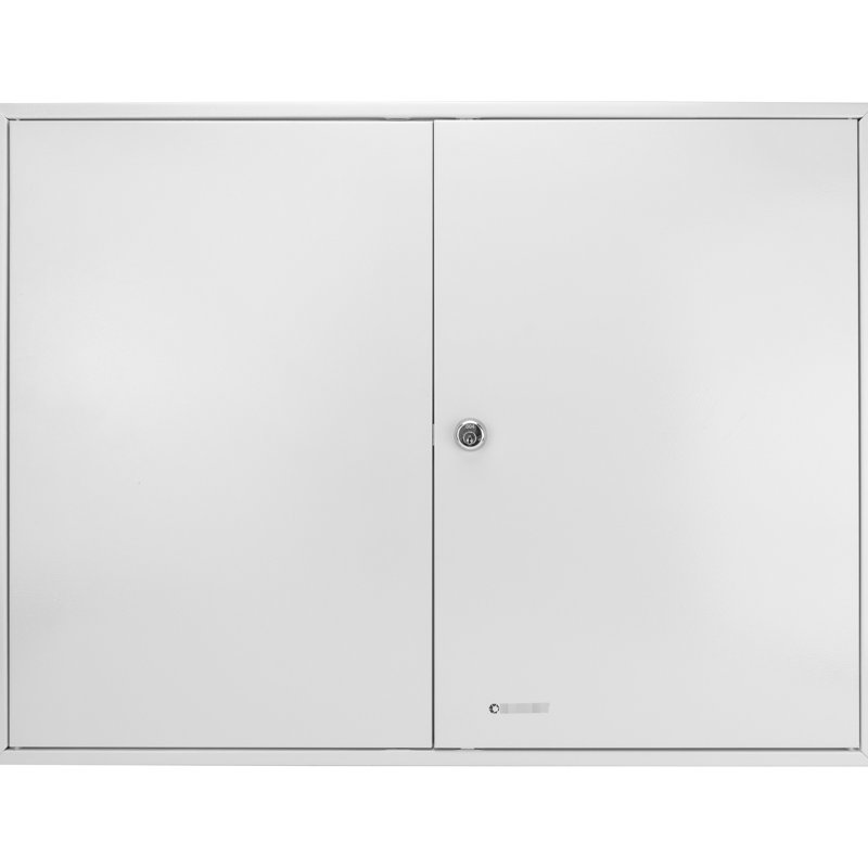 Armoire à clés murale avec serrure de 320 po, acier, gris 21,85 po H 27,96 po x P 3,32 po, clés à verrou élégantes montées en hauteur Hauteur Largeur Profondeur