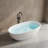 67" x 30.71" Freestanding Soaking Solid Surface Bathtub