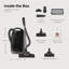 Miele Guard M1 Cat & Dog Bagged Canister Vacuum Cleaner for Pet Owners with Odor-Reducing Active AirClean Filter, TurboTeQ Floorhead, and AllTeQ Universal Floorhead, in Obsidian Black/Space Grey