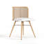 Chaise de salle à manger à dossier en rotin de 18,1 po de hauteur (ensemble de 2)-582906490-582906489-582906491