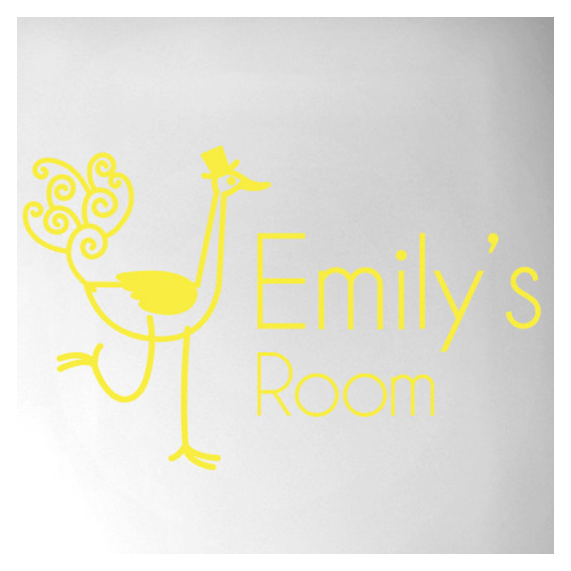 Animals Wall Decal, Bright Yellow