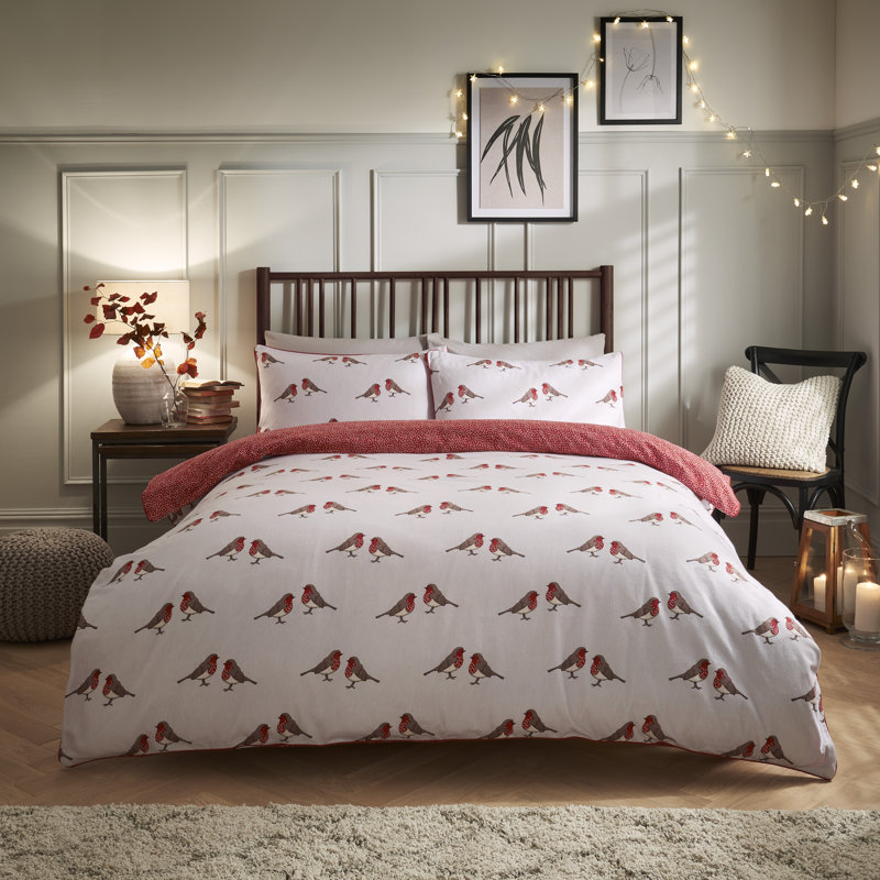 Charmaine Cotton Animal Print Duvet Cover Set with Pillowcases, Super King - 2 Standard Pillowcases