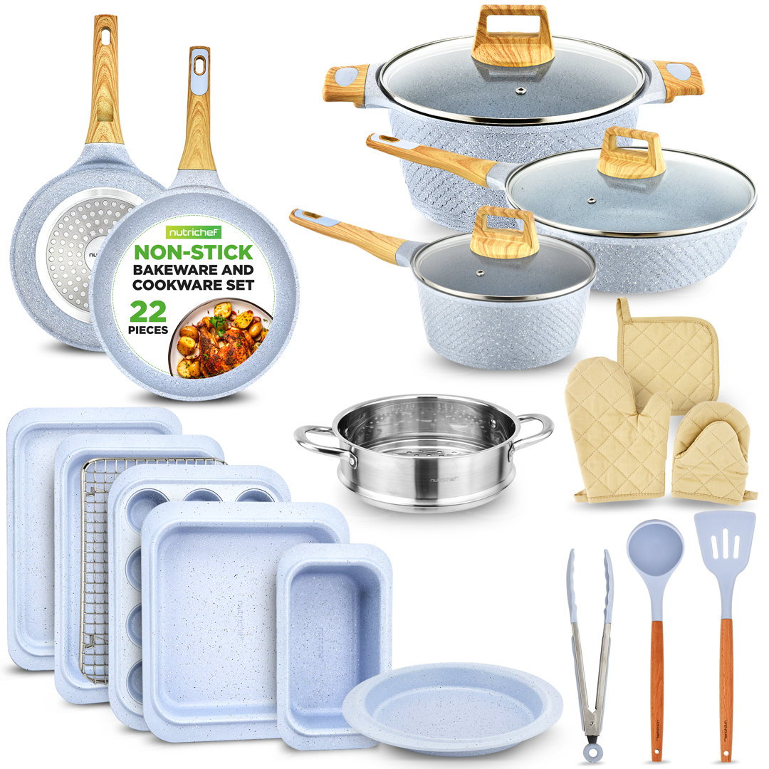 22 - Piece Non-Stick Cookware Set NutriChef