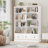 Akxel 47.2" W 3-Drawer Wood Grain Bookshelf-1625577716