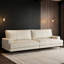 Canapé de salon moderne et confortable de 86,61 pouces avec 3 coussins en tissu et coussins en plumes