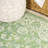 Delcine Bohemian Textured Weave Floral Cream/Green Indoor/Outdoor Rug-189106876