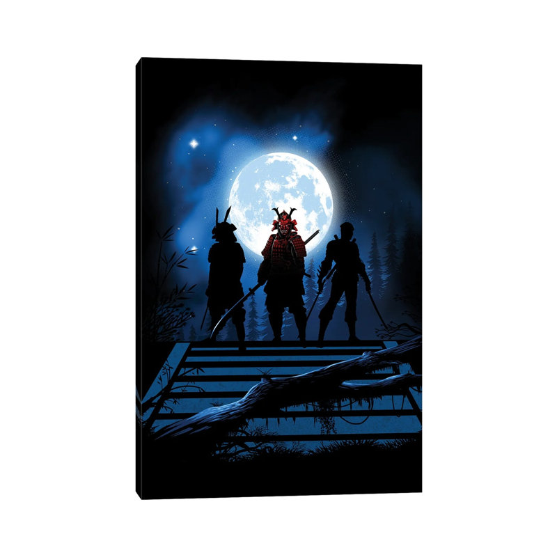 Ninja And Samurais by Alberto Perez - Wrapped Canvas Print, 20.32 cm H x 30.48 cm W