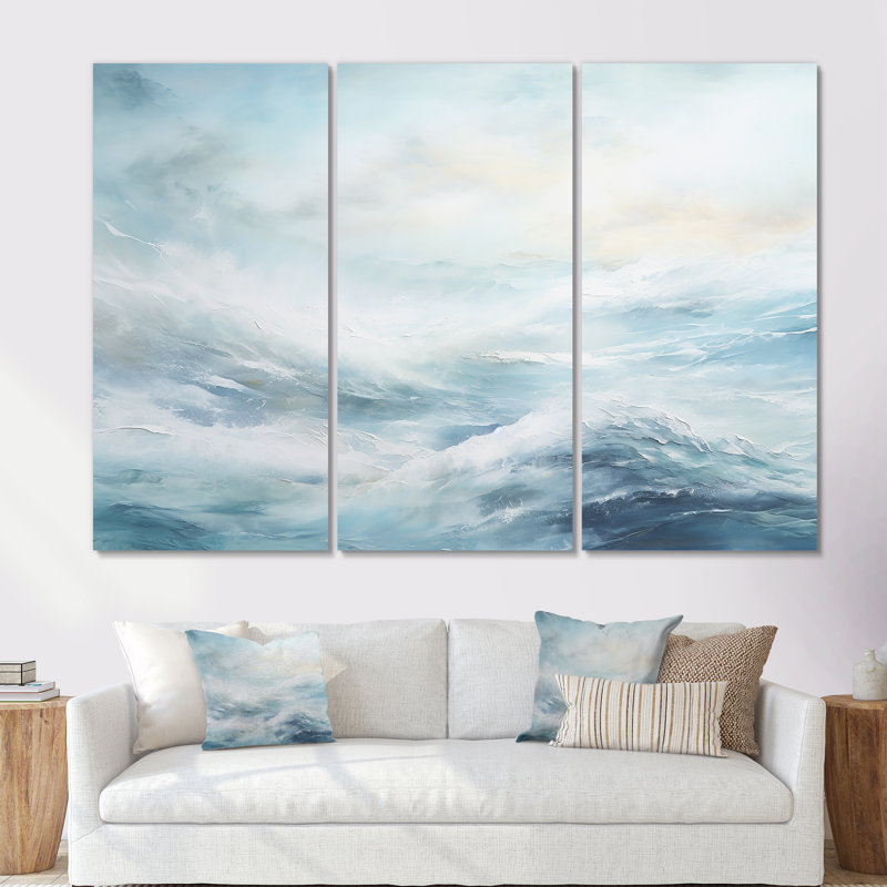 «Blue Storm Charm», impression d'art mural, Toile tendue, H 32 po x l 48 po x P 1 po